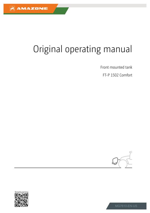 Operating manual FT-P 02; with Comfort package