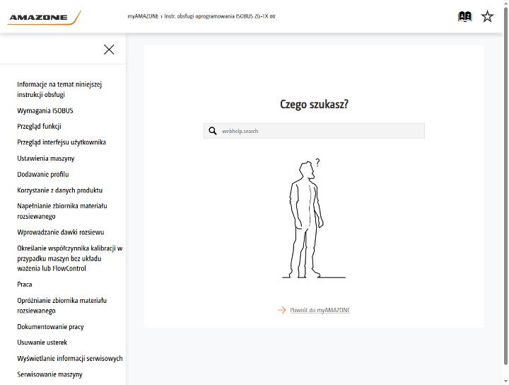 Instrukcje obsługi Oprogramowanie ISOBUS ZG-TX 00