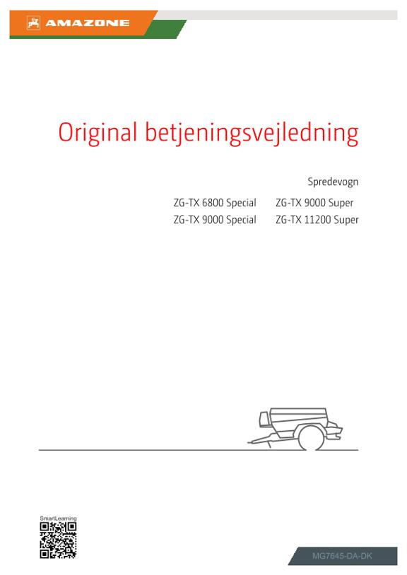 Brugsanvisning ZG-TX 00