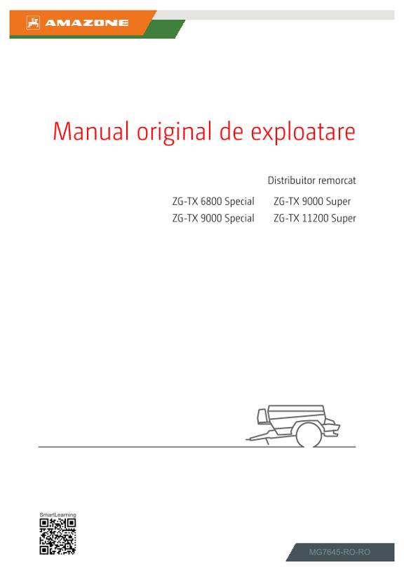 Instrucțiuni de utilizare ZG-TX 00