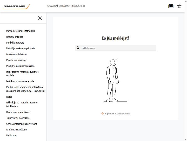 Lietošanas instrukcija ISOBUS programmatūra ZG-TX 00