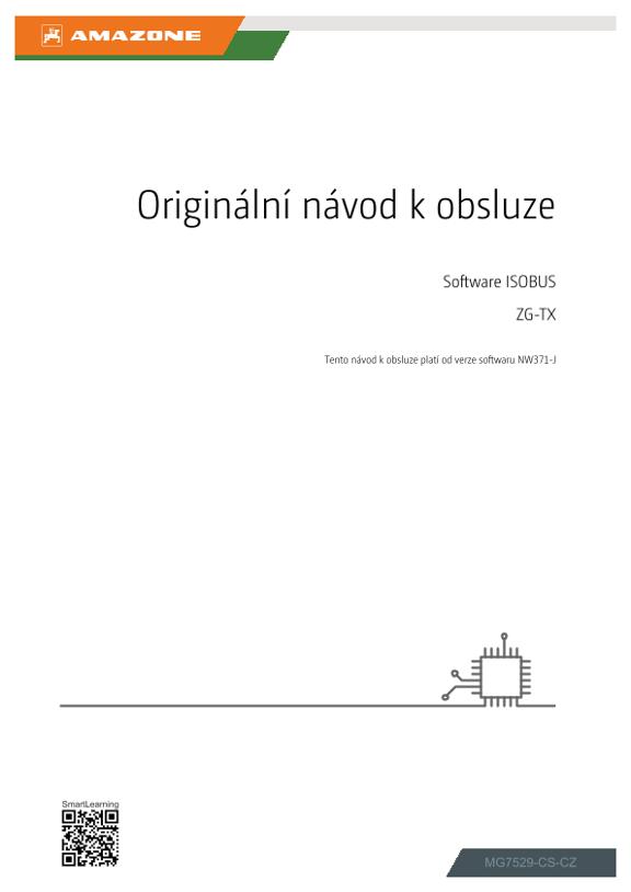 Návod k obsluze ISOBUS software ZG-TX 00