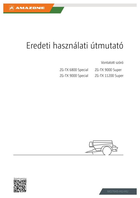 Használati útmutató ZG-TX 00