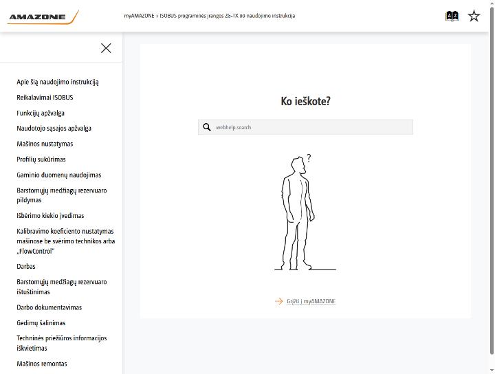 Naudojimo instrukcija ISOBUS programinė įranga ZG-TX 00