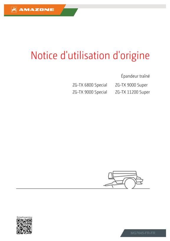 Notice d’utilisation ZG-TX 00