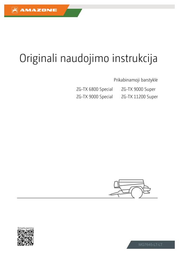 Naudojimo instrukcija ZG-TX 00