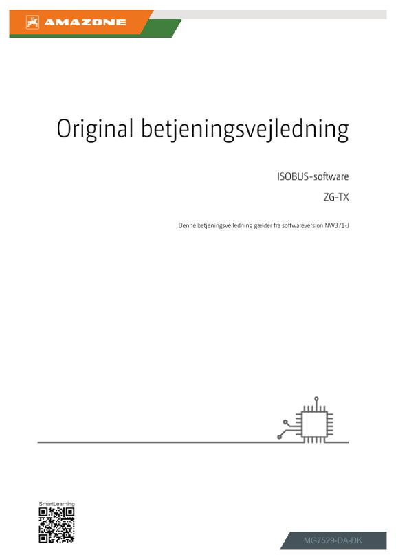 Brugsanvisning ISOBUS-software ZG-TX 00