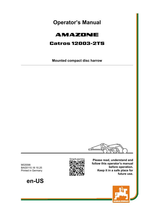 Operating manual Catros 12003-2TS