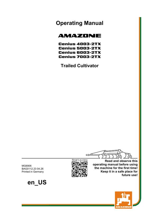 Operating manual Cenius 4003-2TX, 5003-2TX, 6003-2TX, 7003-2TX