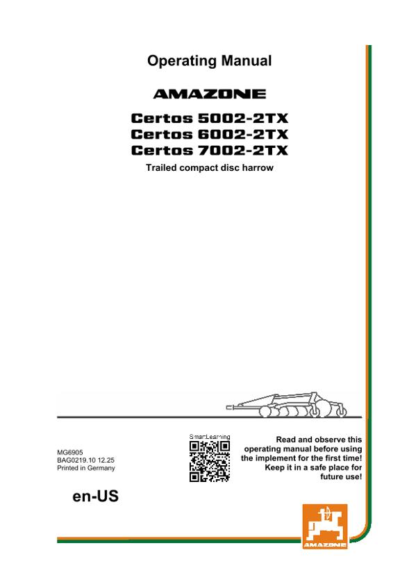 Operating manual Certos 5002-2TX, 6002-2TX, 7002-2TX