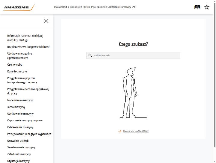 Instrukcje obsługi Pantera 4504; z pakietem Comfort plus; nr seryjny SA0*