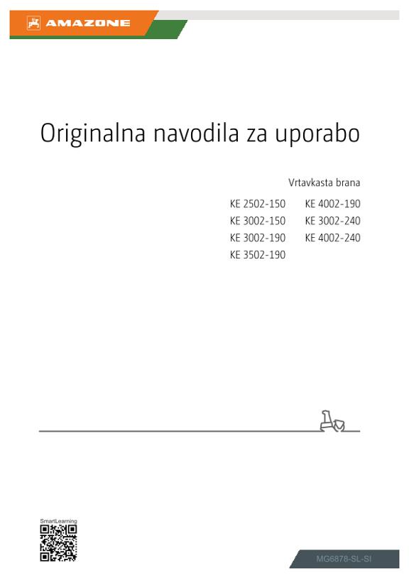 Navodila za uporabo KE 2502-150, 3002-150, 3002-190, 3002-240, 3502-190, 4002-190, 4002-240