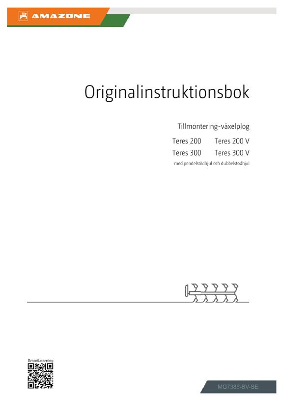 Bruksanvisning Teres 200,300; 200 V, 300 V; med pendelstödhjul