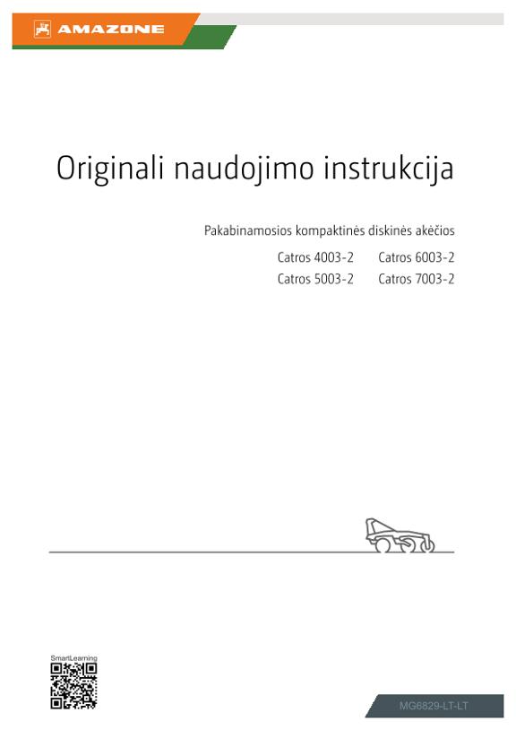Naudojimo instrukcija Catros 4003-2, 5003-2, 6003-2, 7003-2
