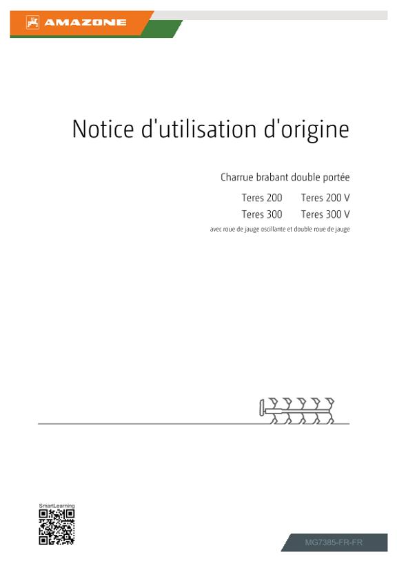 Notice d’utilisation Teres 200,300; 200 V, 300 V; avec roue de support pendulaire