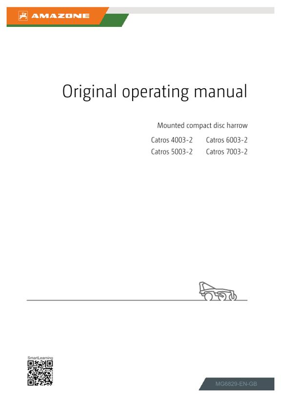 Operating manual Catros 4003-2, 5003-2, 6003-2, 7003-2