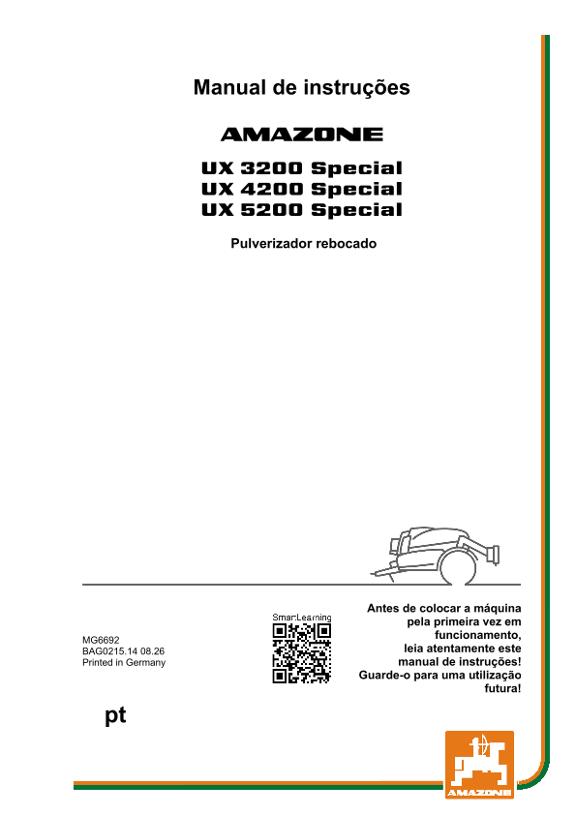 Manual de instruções UX 3200, 4200, 5200; Special
