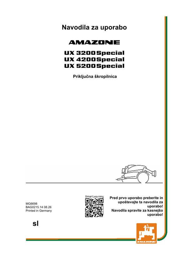Navodila za uporabo UX 3200, 4200, 5200; Special