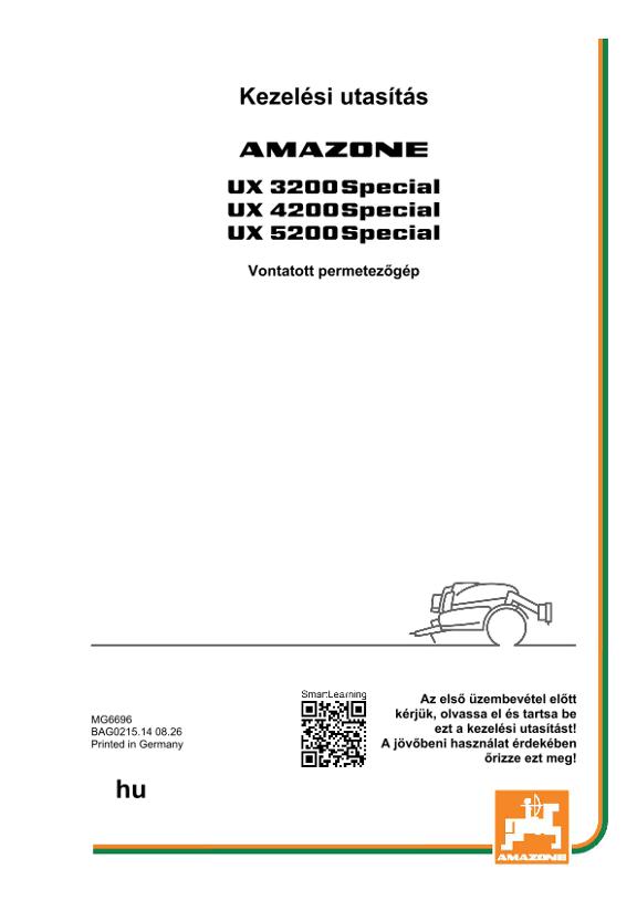 Használati útmutató UX 3200, 4200, 5200; Special