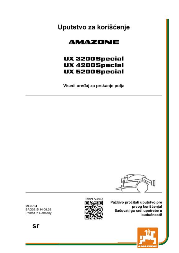 Uputstvo za upotrebu UX 3200, 4200, 5200; Special