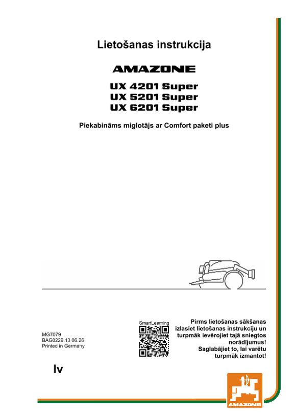 Lietošanas instrukcija UX 4201, 5201, 6201; Super ar Comfort pakotni plus; Sērijas Nr. UX1*