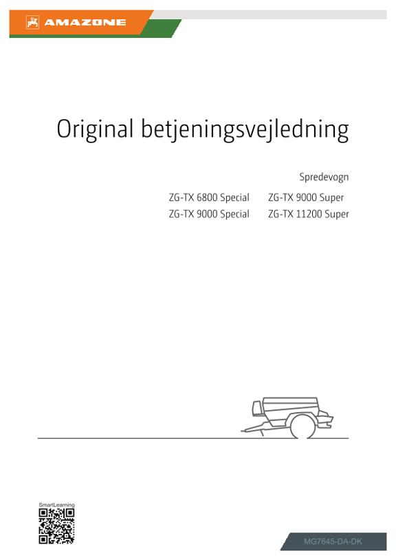 Betjeningsvejledning ZG-TX 00