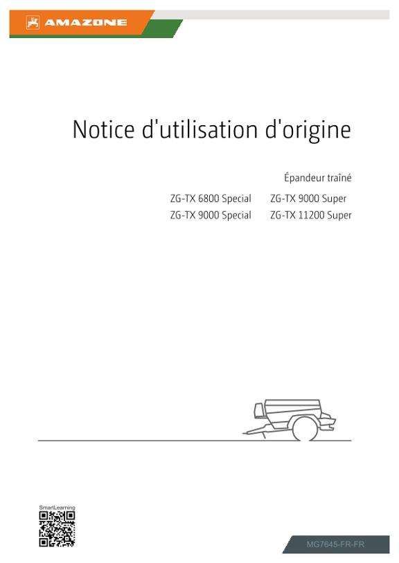 Notice d’utilisation ZG-TX 00