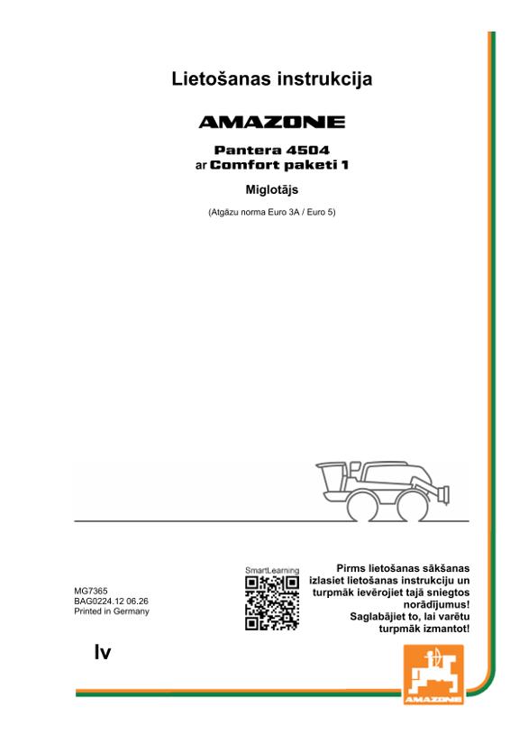 Lietošanas instrukcija Pantera 04; ar Comfort Paketi; Serial-No. PA4*