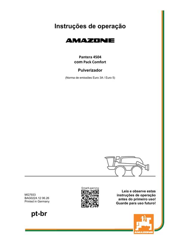 Manual de instruções Pantera 04; com Pack Comfort; Nº de série PA4*