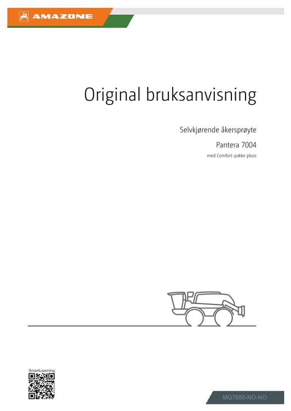 Bruksanvisning Pantera 7004; med Comfort-pakke plus; serienr. SA0*