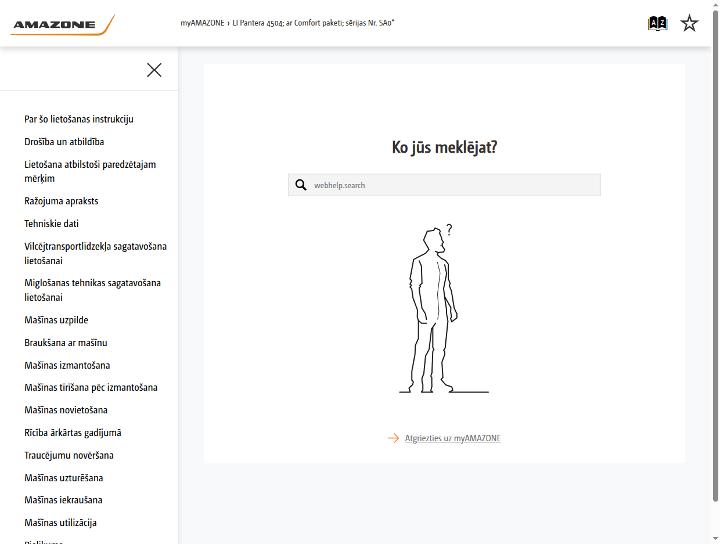 Lietošanas instrukcija Pantera 4504; ar Comfort paketi; sērijas Nr. SA0*