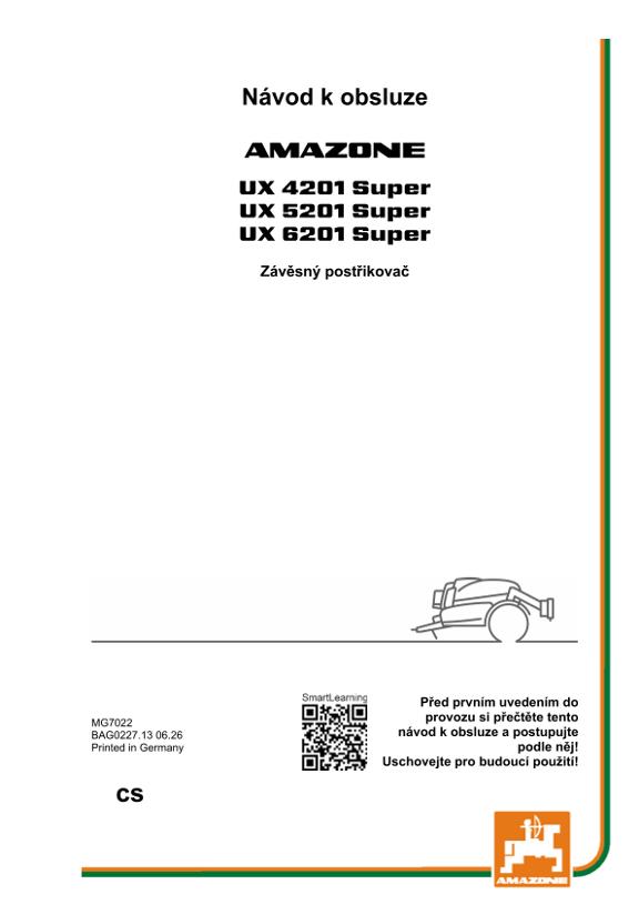Návod k obsluze UX 4201, 5201, 6201; Super; Serial-No. UX1*