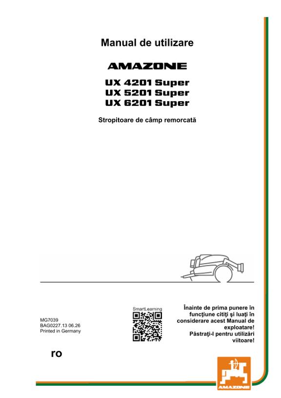 Instrucțiuni de utilizare UX 4201, 5201, 6201; Super; Serial-No. UX1*