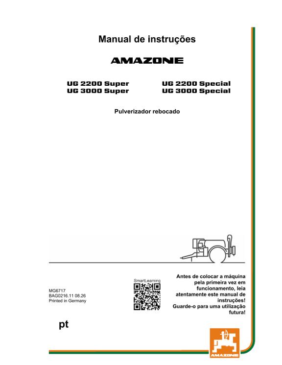 Manual de instruções UG 2200,3000; Super; Special