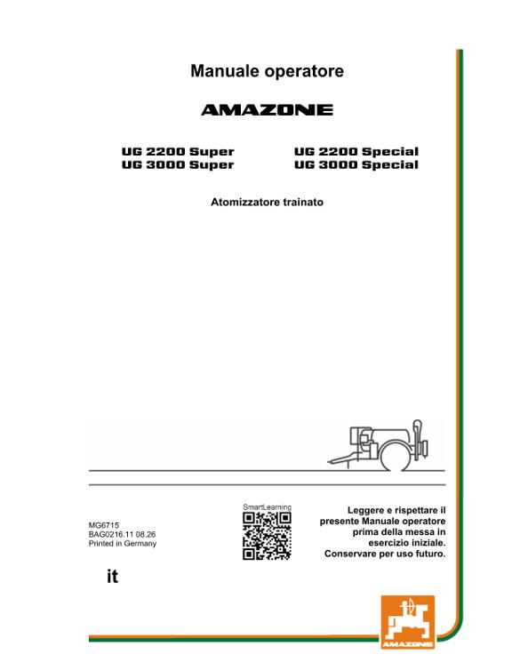 Istruzioni per l'uso UG 2200,3000; Super; Special