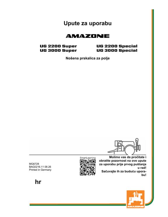 Upute za uporabu UG 2200,3000; Super; Special