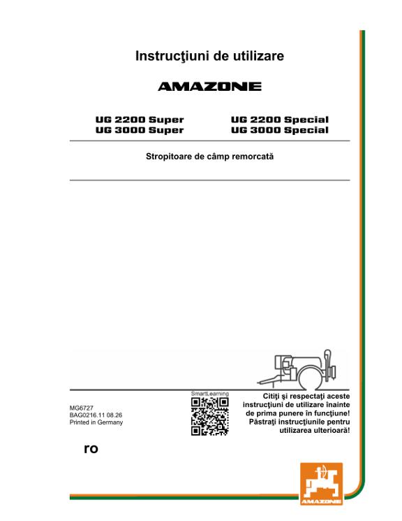 Instrucțiuni de utilizare UG 2200,3000; Super; Special