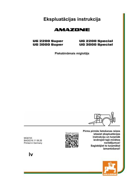 Lietošanas instrukcija UG 2200,3000; Super; Special
