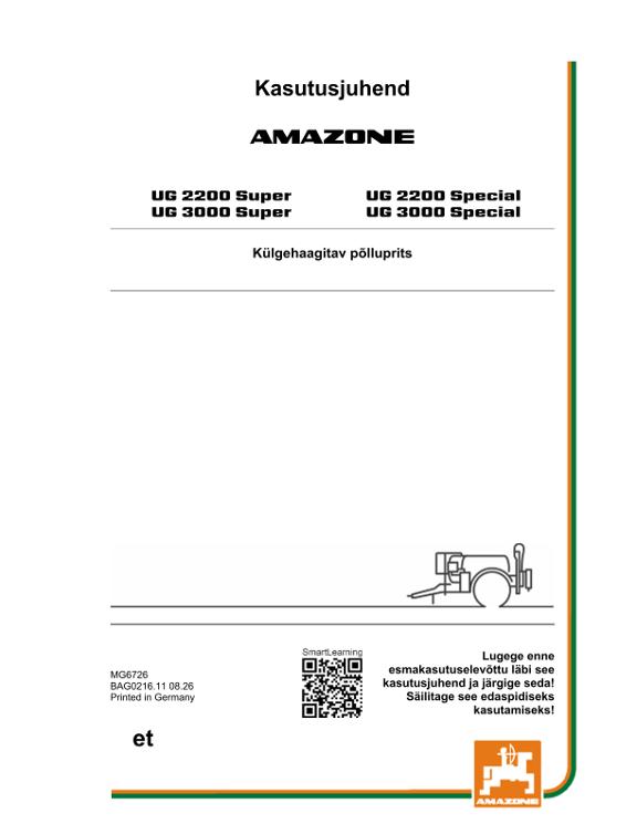 Kasutusjuhend UG 2200,3000; Super; Special