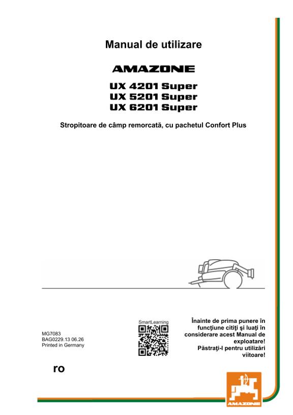 Instrucțiuni de utilizare UX 4201, 5201, 6201; Super cu pachetul Comfort Plus; Nr. serie UX1*