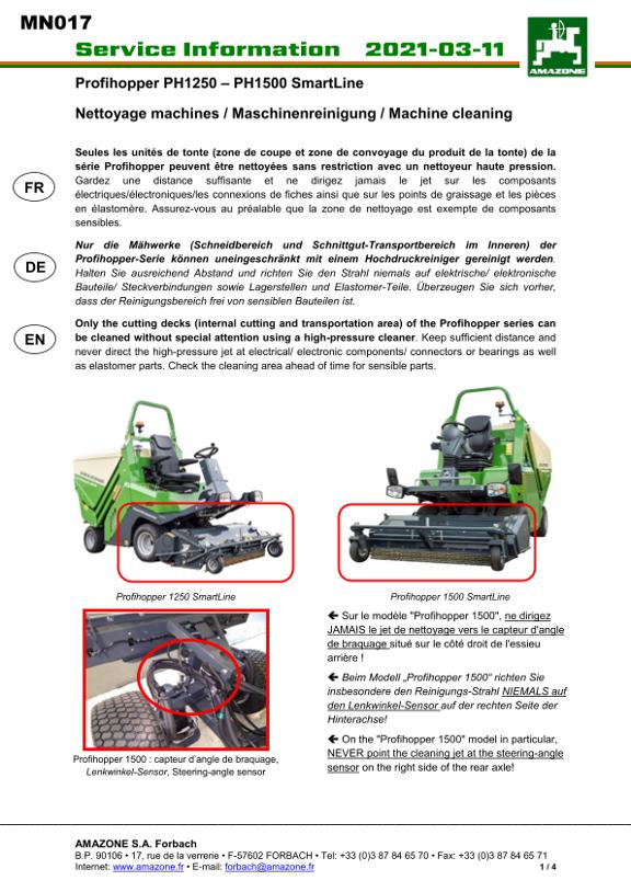 Operating manual SI PH 1250,1500; SmartLine Masch.-Reinig.