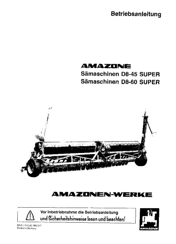 Betriebsanleitung D8 45/60 Super