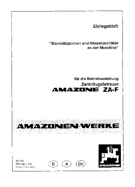 Betriebsanleitung ZA-F (Einlegeblatt)