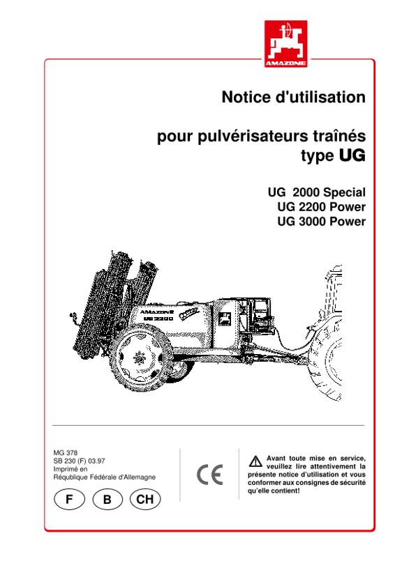Notice d'utilisation UG Power / Special