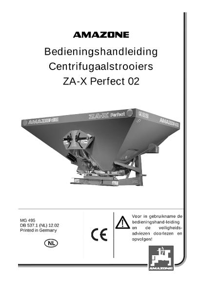Bedieningshandleiding ZA-X Perfect