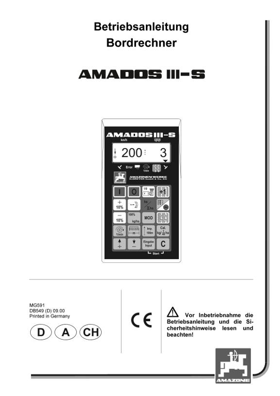 Betriebsanleitung Amados III S