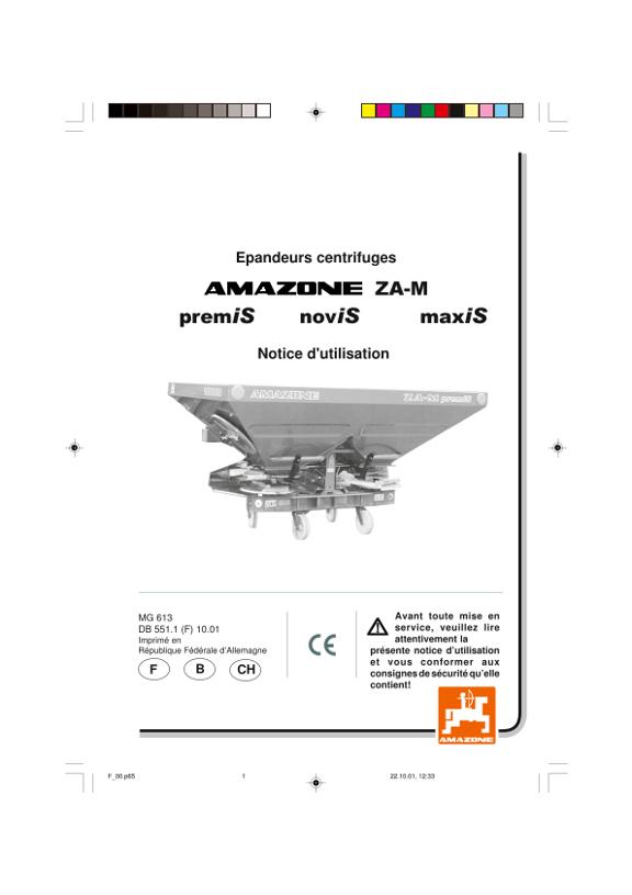 Notice d'utilisation ZA-M premiS, noviS, maxiS