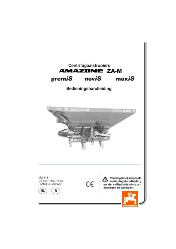 Bedieningshandleiding ZA-M premiS, noviS, maxiS