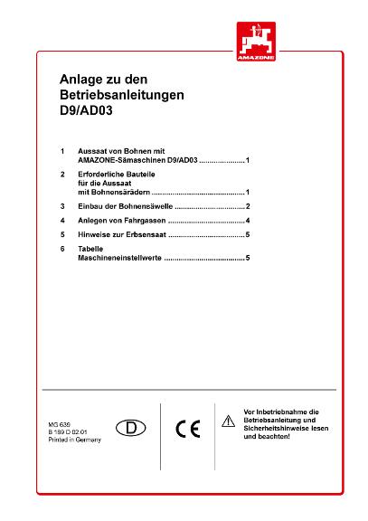 Anlage Aussaat von Bohnen