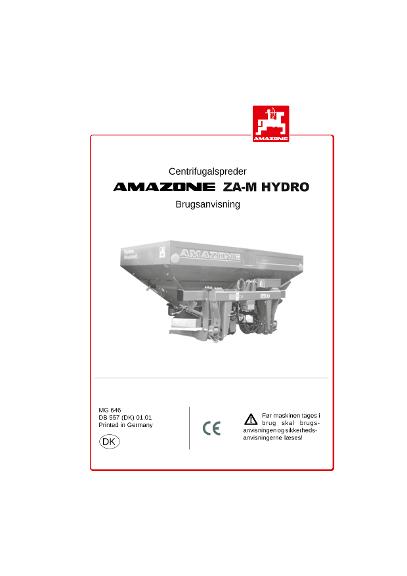 Brugsanvisning ZA-M hydro